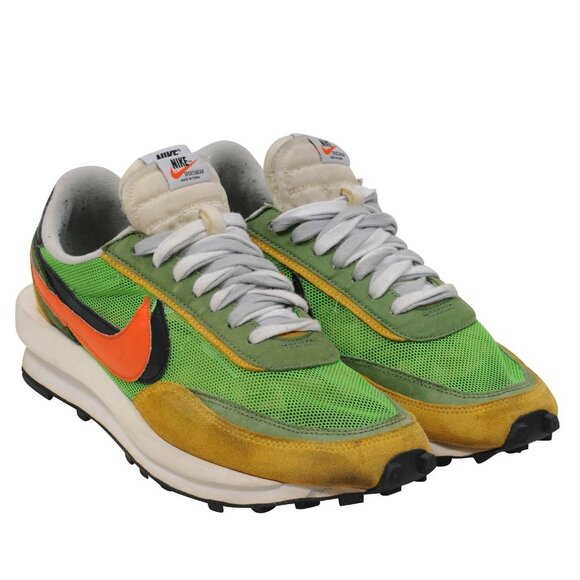 Nike Sacai Men Waffle LD Mesh Size US12 Green Yellow Multi Color Sneakers - Picture 1 of 8